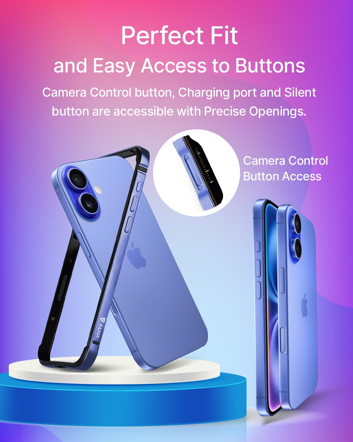 Aluminum Bumper Mag-Safe Wireless Charging Case For iPhone