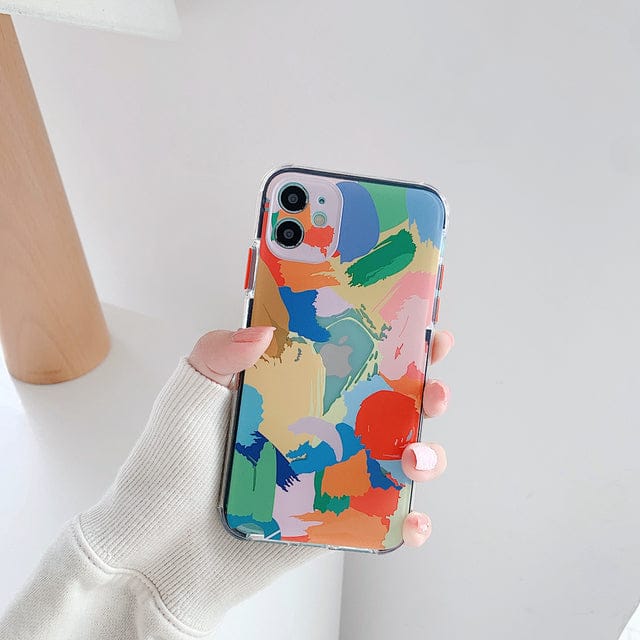 Artsy Painted Chain Phone Case For iPhone