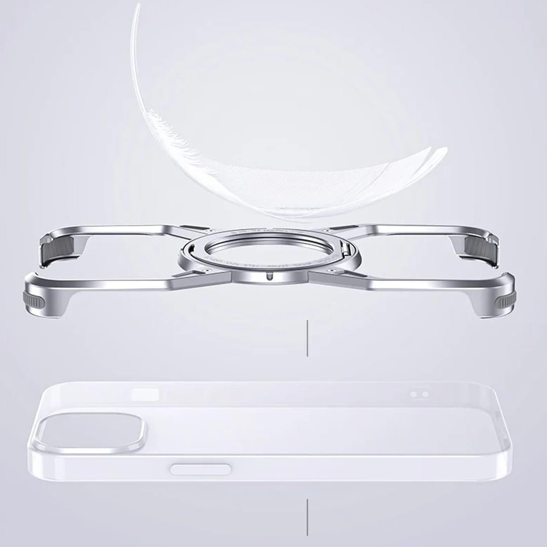 Titanium Frameless Cooling Bracket Case  For iPhone