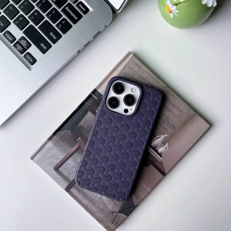 Dissipate Heat Woven Pattern Case For iPhone