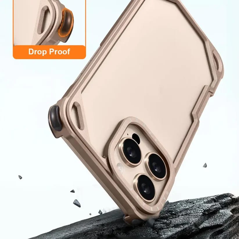Forged Hollow Metal Guard Case For iPhone