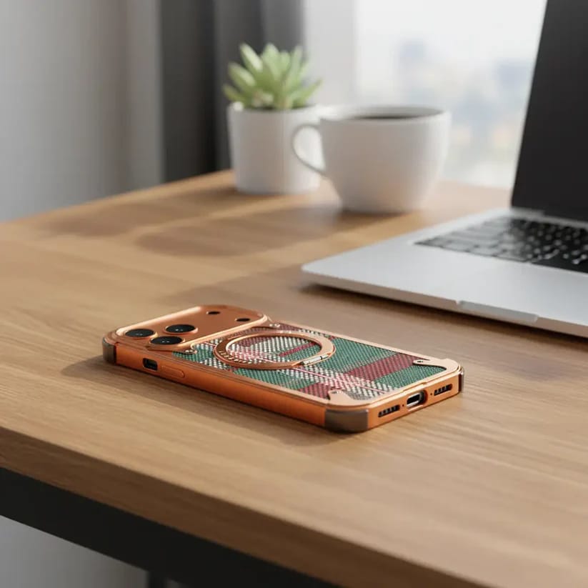 Titan Carbon Metal Bracket Case for iPhone