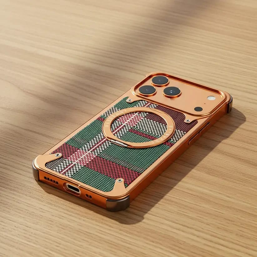 Titan Carbon Metal Bracket Case for iPhone