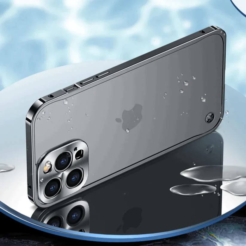 Translucent Metal Frame Matte Case for iPhone