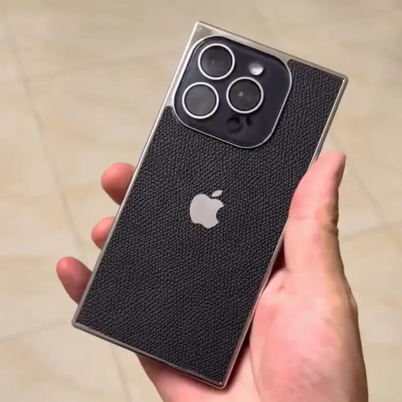 Novaro Premium Leather Metallic Case for iPhone