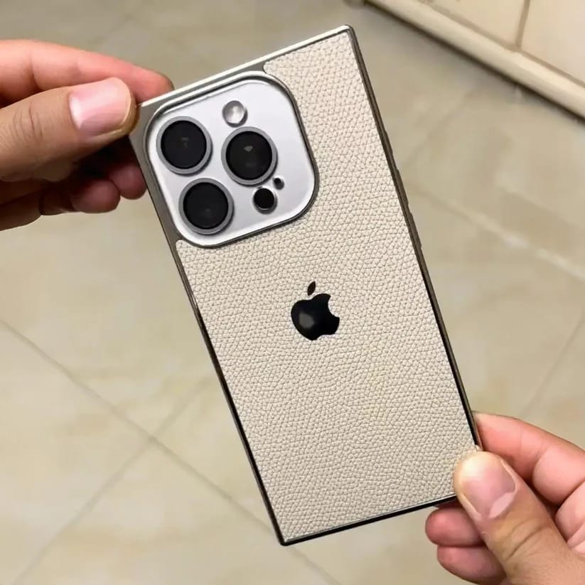 Novaro Premium Leather Metallic Case for iPhone