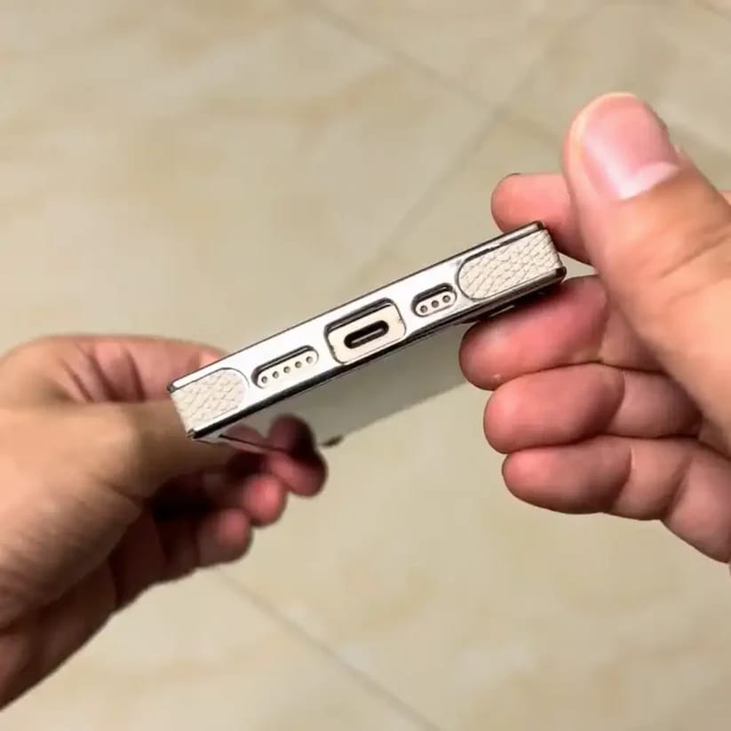 Novaro Premium Leather Metallic Case for iPhone