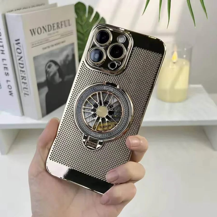 Brilliant Spin Rotating Wheel Stand Case for iPhone