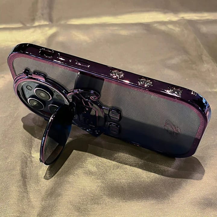 Astronaut Lens Bracket Electroplated Phone Case