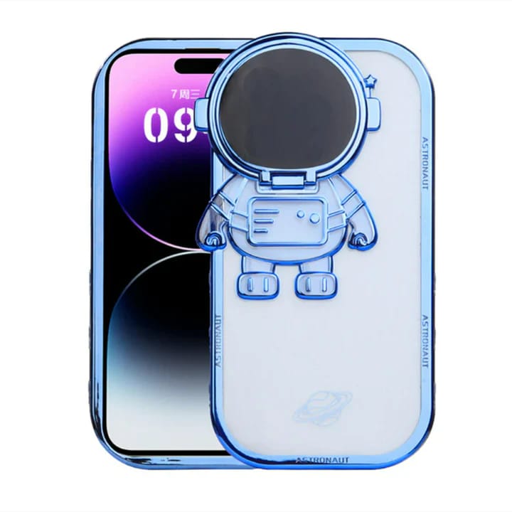 Astronaut Lens Bracket Electroplated Phone Case